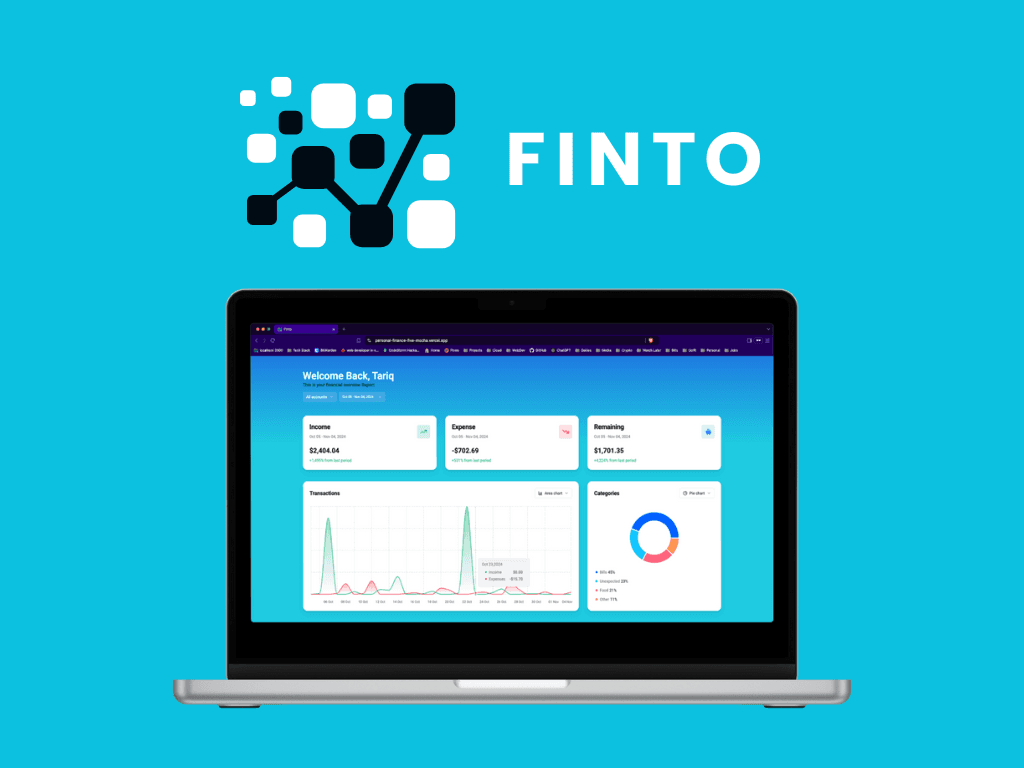 finance app dashboard